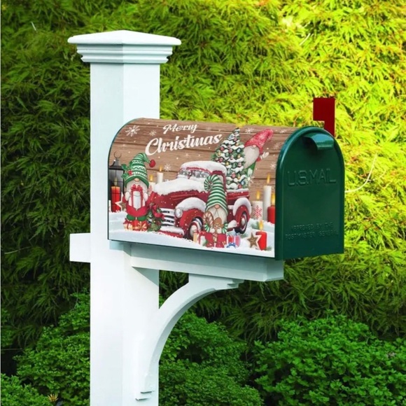 1pc Merry Christmas Country Holiday Gnomes Magnetic Mailbox Cover - Picture 6 of 9